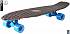 Скейтборд виниловый Y-Scoo Big Fishskateboard metallic 27" 402H-Bb с сумкой, темная бронза и голубые колеса  - миниатюра №1
